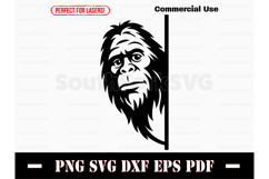 Peering Bigfoot SVG PNG DXF EPS PDF Product Image 1