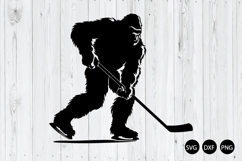 Bigfoot Playing Hockey SVG, Hockey SVG, Hockey Bigfoot SVG Product Image 1