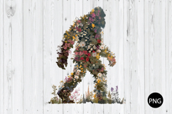 Wildflower Bigfoot PNG, Floral Bigfoot PNG, Bigfoot Walking Product Image 1