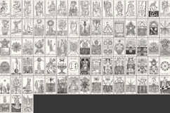 Rare French Tarot Deck 78 Black &amp; White Images Product Image 2