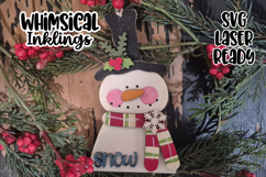 Big Hat Snowman Ornament Laser SVG Product Image 1