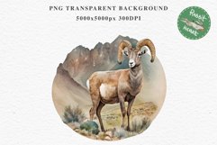 Bighorn Sheep Farm Animals Clipart PNG Scrapbooking Nursery Art Image Watercolor  Transparent Print invitation shirt designs sublimation kids printable digital watercolor Bighorn Sheep floral, flowers clipart, sublimation nursery drawing, farm animals