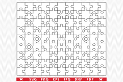 SVG White Puzzle, Separate Parts, digital clipart Product Image 1