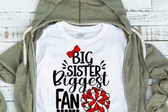 Cheer Sister Svg- Big Sister Biggest Fan Svg - Cheer Svg Product Image 3