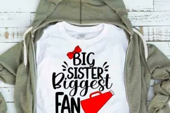 Big Sister Biggest Fan Svg - Cheer Sister Svg- Cheer Svg Product Image 3