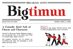Bigtimun Modern Friendly Serif Font Product Image 1