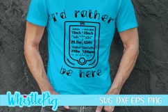 Bicycle Svg Bike Svg Cycling Svg I'd Rather Be Here Svg GPS Product Image 1