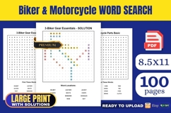 Biker &amp; Motorcycle Lovers Word Search Product Image 1
