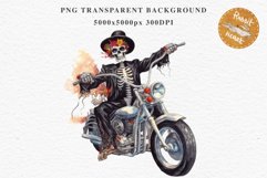 Biker Skeleton Halloween Creepy Clipart PNG Scrapbooking Art Tale Art Image Watercolor Transparent Print illustration sublimation creepy printable digital watercolor biker Skeleton Skull, spooky clipart, nursery, Creepy halloween decoration art image