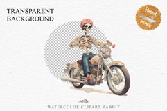 Biker Skeleton Halloween Creepy Clipart PNG Scrapbooking Art Tale Art Image Watercolor Transparent Print illustration sublimation creepy printable digital watercolor biker Skeleton Skull, spooky clipart, nursery, Creepy halloween decoration art image