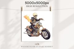watercolor biker Skeleton Skull, spooky clipart, nursery, Creepy halloween decoration art image Biker Skeleton Halloween Creepy Clipart PNG Scrapbooking Art Tale Art Image Watercolor Transparent Print illustration sublimation creepy printable digital