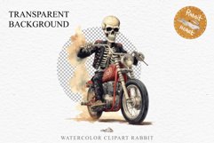 Biker Skeleton Halloween Creepy Clipart PNG Scrapbooking Art Tale Art Image Watercolor Transparent Print illustration sublimation creepy printable digital watercolor biker Skeleton Skull, spooky clipart, nursery, Creepy halloween decoration art image