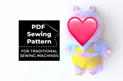 PDF Sewing Pattern - Plush Monster Toy Bikini or Bloomers Product Image 4
