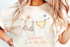 summer is in the air, bikini summer png, coastal summer png, beach sublimation, summer shirt design, beach vacation png, summer lover gift, coastal t shirt png, beachwear design, sunny summer png