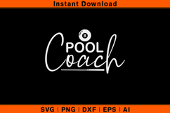Pool Coach SVG | Billiards Trainer 8 Ball Cut File Product Image 1