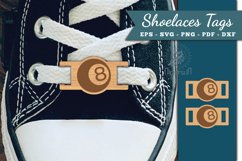 Billiards Ball Shoelaces Tags Laser Cut SVG Product Image 1