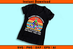 Funny Billiards SVG | Retro Pool Drinking Quote Cut File Product Image 3