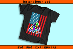Billiards American Flag SVG | Pool Balls Triangle Cut File Product Image 2