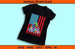 Billiards American Flag SVG | Pool Balls Triangle Cut File Product Image 3