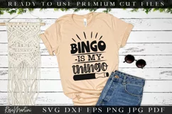 Bingo Is My Thingo SVG Cut File | Funny Bingo SVG File Product Image 3
