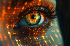 Close-up human eye in process of scanning retina Product Image 1