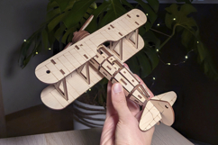 Biplane Airplane - laser cut file, Glowforge pattern Product Image 6