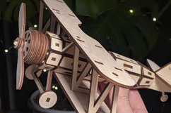 Biplane Airplane - laser cut file, Glowforge pattern Product Image 9