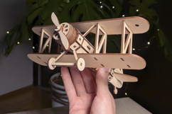 Biplane Airplane - laser cut file, Glowforge pattern Product Image 2