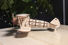 Biplane Airplane - laser cut file, Glowforge pattern Product Image 3