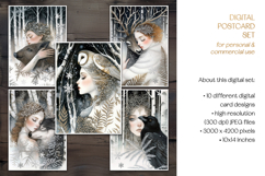 Nordic Winter Ladies Postcard Set Product Image 6