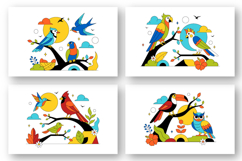 10 Colorful Tropical Bird Illustration Product Image 2