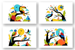 10 Colorful Tropical Bird Illustration Product Image 3