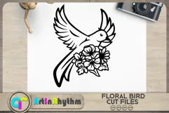 Floral Bird SVG / Floral Animals SVG / flowery bird SVG Product Image 2