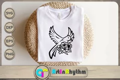 Floral Bird SVG / Floral Animals SVG / flowery bird SVG Product Image 1