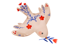 Peace Dove Clipart with Hearts and Floral Branches | Whimsic Product Image 5