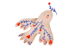 Peace Dove Clipart with Hearts and Floral Branches | Whimsic Product Image 7