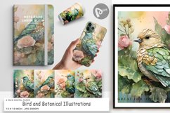 Digital Paper Bird and Botanical Product Image 1
