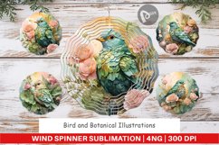 Wind Spinner Bird and Botanical Product Image 1