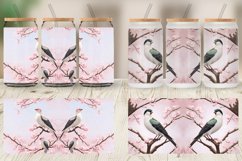 Bird and Cherry Blossoms Glass Can Wraps Product Image 3