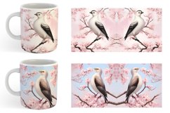 Bird and Cherry Blossoms | Mug sublimation design Product Image 4