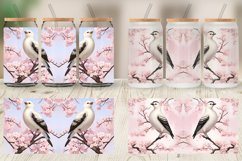Bird and Cherry Blossoms Glass Can Wraps Product Image 5