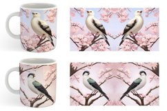 Bird and Cherry Blossoms | Mug sublimation design Product Image 5
