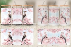 Bird and Cherry Blossoms Glass Can Wraps Product Image 6