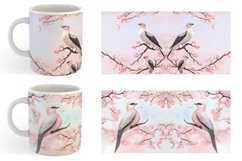 Bird and Cherry Blossoms | Mug sublimation design Product Image 6