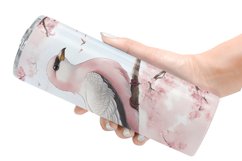 Bird and Cherry Blossoms | Tumbler Sublimation Wrap Product Image 6