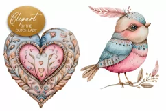 Bohemian Birds Clipart - 4 PNG Files Product Image 3