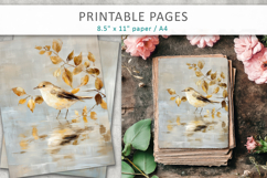 painted bird printable, creative pages Product Image 1