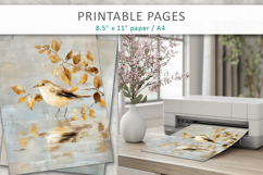painted bird printable, creative pages Product Image 4
