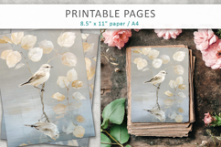 bird junk journal paper, creative pages Product Image 3