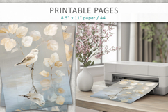 bird junk journal paper, creative pages Product Image 5